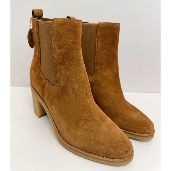 Lauren‎ Ralph Lauren Boots Size 9 Women Brown Suede Water Resistant Chelsea - Picture 5 of 9